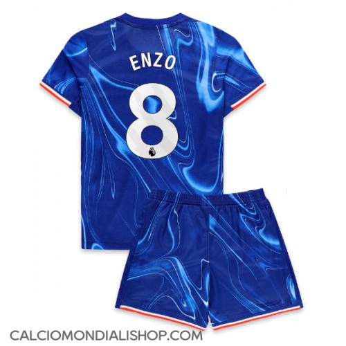 Maglie da calcio Chelsea Enzo Fernandez #8 Prima Maglia Bambino 2024-25 Manica Corta (+ Pantaloni corti)